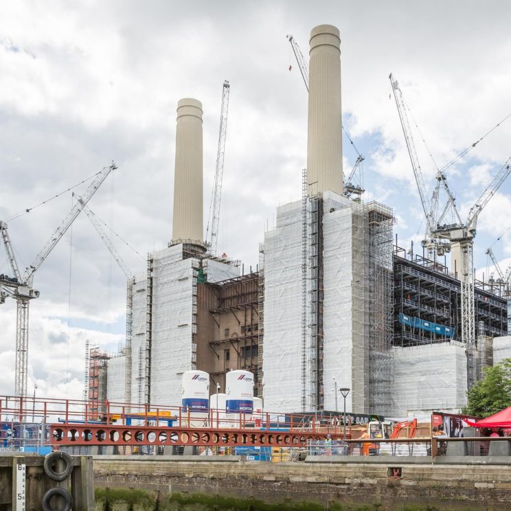 Battersea Power Station during renovation