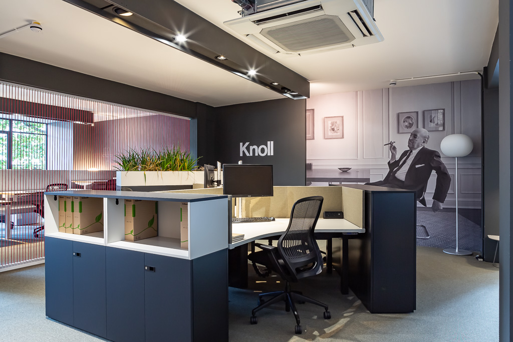 Interior photography of Knoll office showroom in London