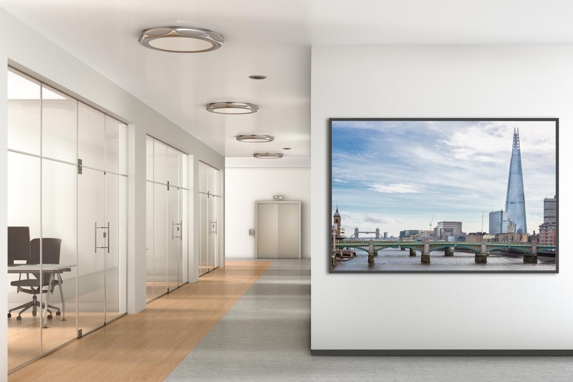 The Shard taken from millenium bridge looking downriver towards Tower Bridge