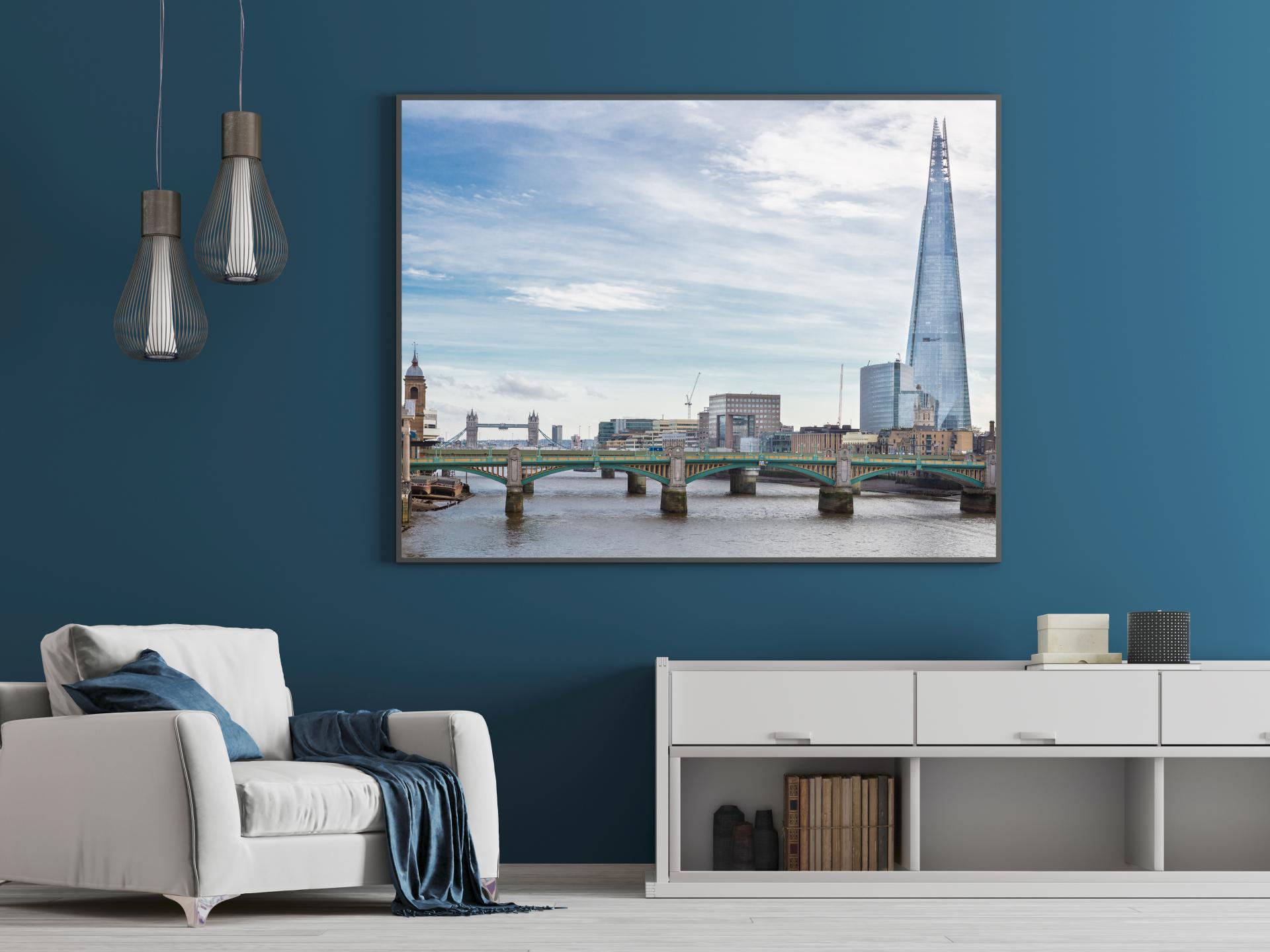The Shard and the River Thames London taken from the Millenium Bridge.London Architectural Photographer, Liane Ryan Photography
