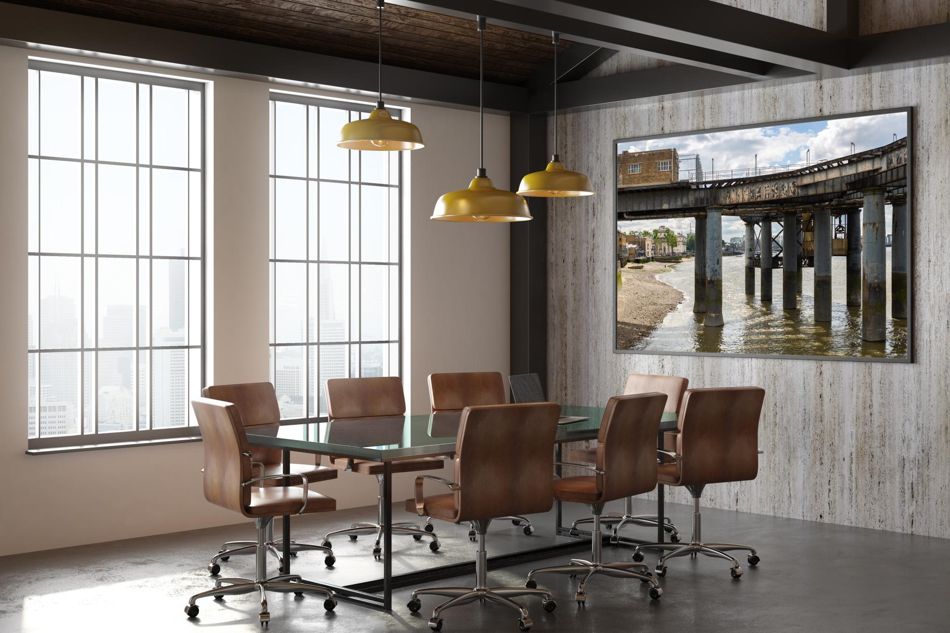 Old jetty found along the Thames Path with Greenwich in the background