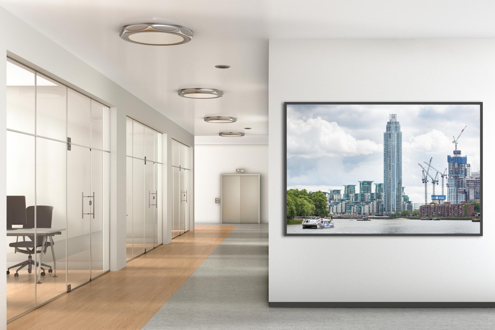 Taken from Battersea looking down towards the blue glassed towers