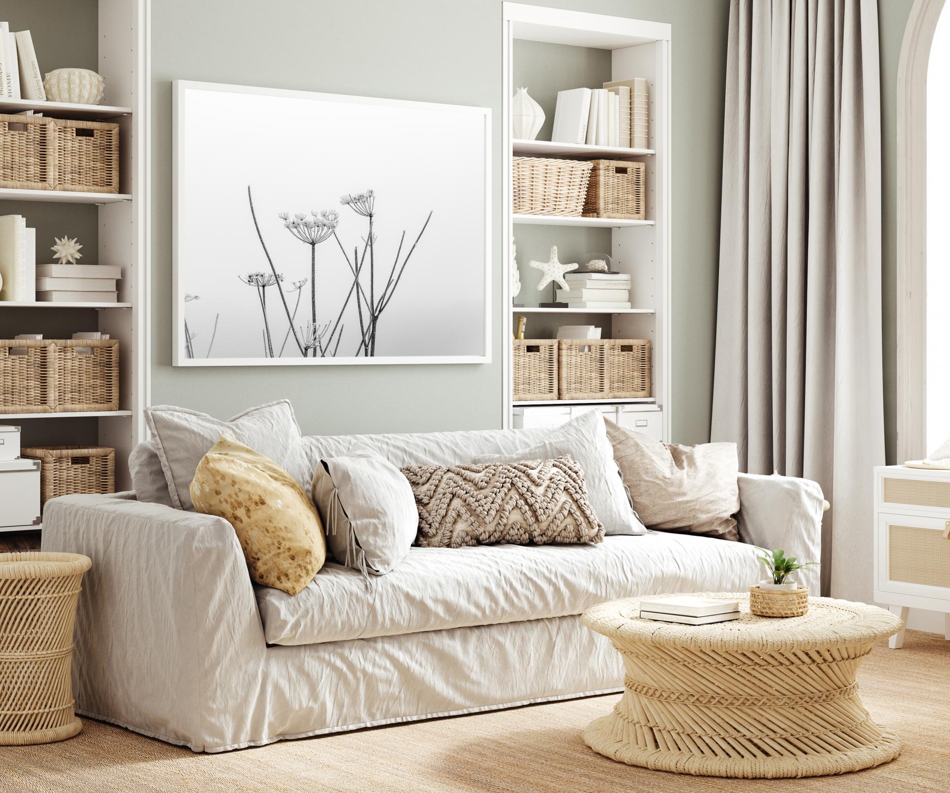 Frosted dark bare foliage taken with a foggy white background, in a black and white print. Liane Ryan Photography