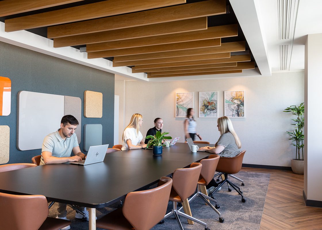 interior office photography, London, showing office interiors being used and also detailed and wider shots of the space